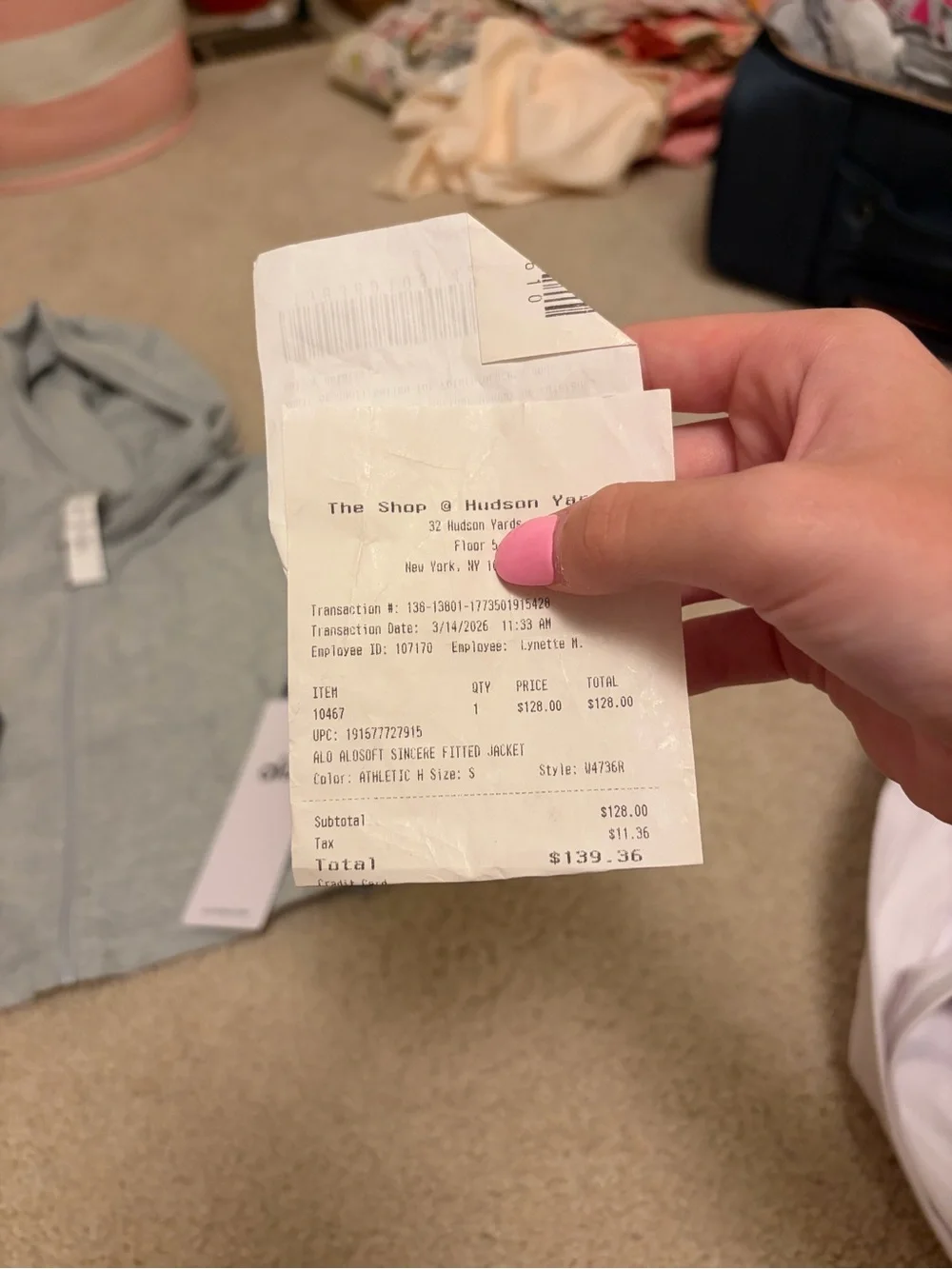 Alo cropped zip up
